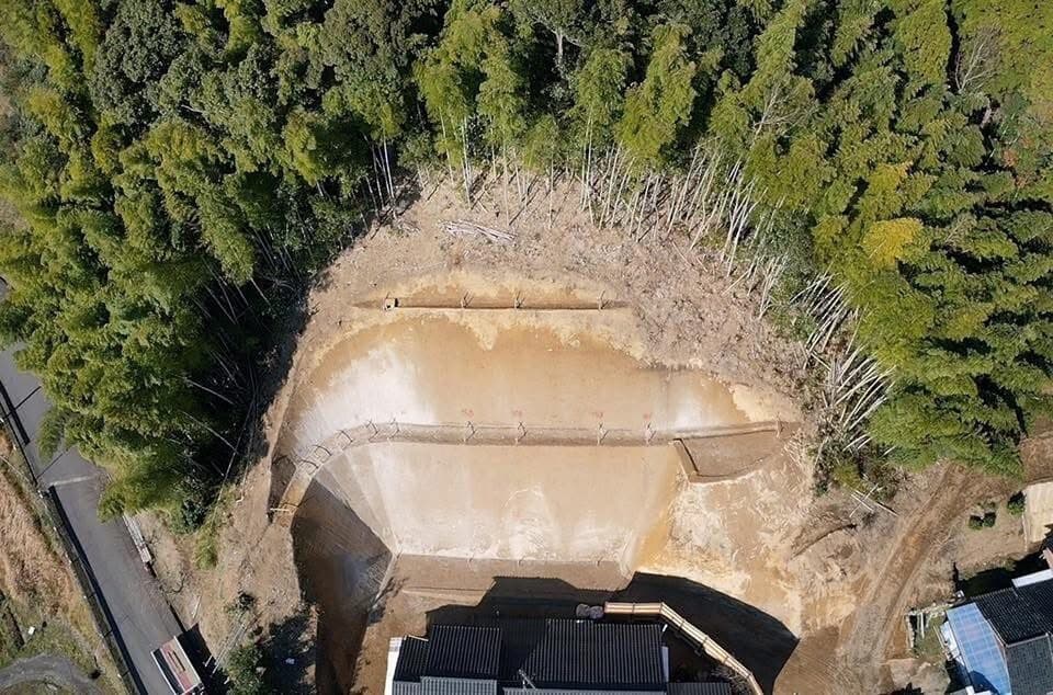 急斜面対策工事の完成写真